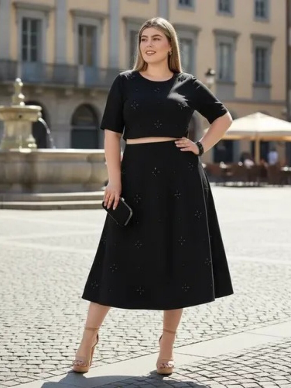 NWT | torrid Insider Collection Black Embellished 2 Piece Skirt Set | Size 1